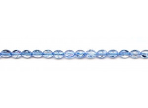 Blue Crystal 5x7 Faceted Flat Oval