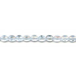 Blue Crystal 8x10 Faceted Flat Oval