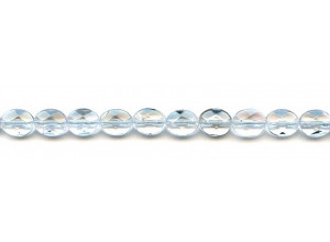 Blue Crystal 8x10 Faceted Flat Oval