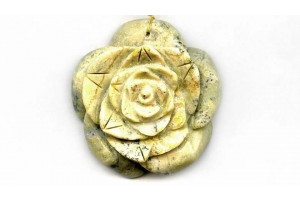 Yellow Chinese Turquoise 52x Flower Pendant