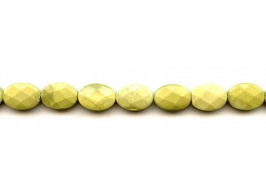 Yellow Turquoise 10x14 Faceted Flat Oval