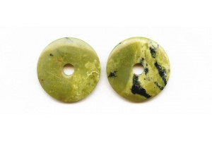 Yellow Turquoise 30mm Donut