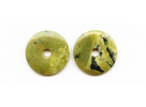 Yellow Turquoise 30mm Donut