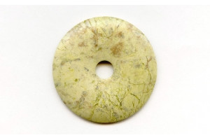 Yellow Turquoise 50mm Donut Pie