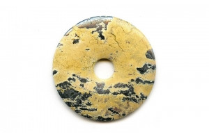 Yellow Turquoise 50mm Donut Pie