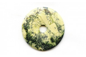 Yellow Turquoise 50mm Donut Pie