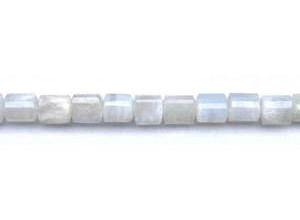 Rainbow Moonstone 10x Faceted Tri-Tube