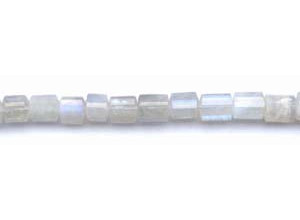 Rainbow Moonstone 10x Faceted Tri-Tube