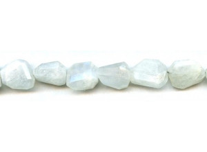 Rainbow Moonstone 10-12x Faceted Flat Nugget