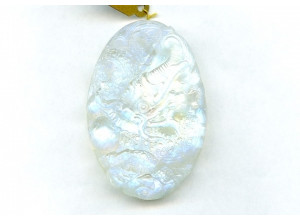 Rainbow Moonstone 42x59 Carved Pendant