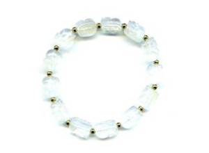 Rainbow Moonstone 8-9mm Carved Pichiu Bracelet