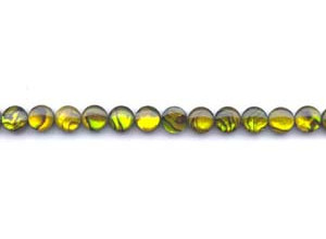 Dyed Abalone (Yellow) 8mm Dime