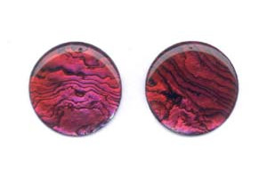 Dyed Abalone (Red) 35mm Coin Shell Pendant