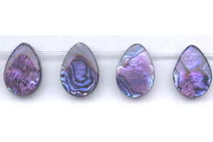 Dyed Abalone (Purple) 18x25 Flat Pear Drop