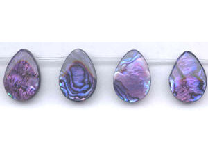 Dyed Abalone (Purple) 18x25 Flat Pear Drop