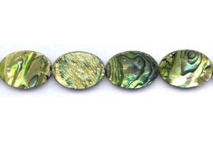 Dyed Abalone (Green) 18x25 Flat Oval