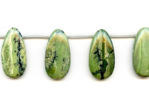 Green Opal 17x33 Flat Pear Drop