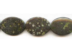 Green Spot Jasper 25x35 Flat Oval