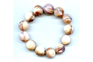 Dyed Mother of Pearl 16mm Round Bracelet