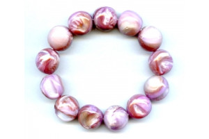 Dyed Mother of Pearl 16mm Round Bracelet