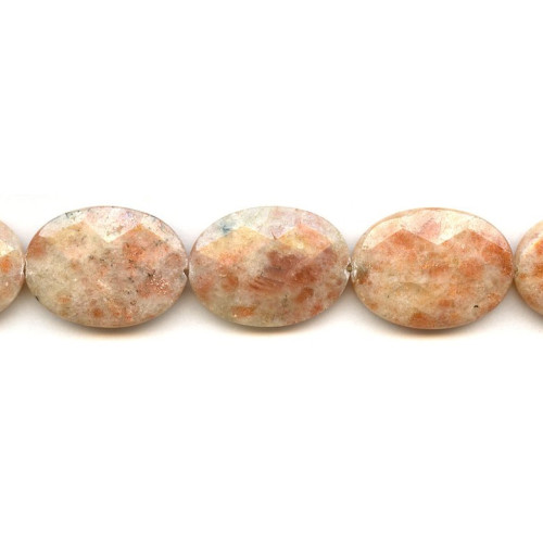 327-1010 Indian Sunstone <br>22x30 Faceted Flat Oval