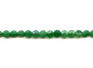 Emerald Jade 8mm Faceted Coin