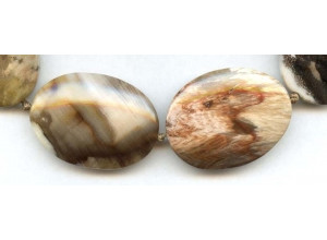 Wood Opalite 28-30x Flat Oval