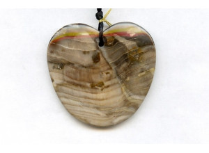 Wood Opalite 49x52x Heart Pendant