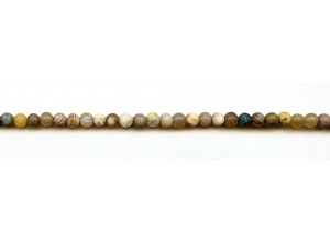 Matte Wood Opalite 4mm Round