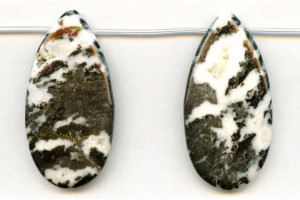 Mexican Zebra Jasper 30x60 Flat Pear Drop