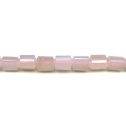 Pink Chalcedony 11x14 Strip-faceted Tri-Tube