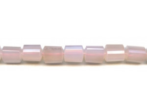 Pink Chalcedony 11x14 Strip-faceted Tri-Tube