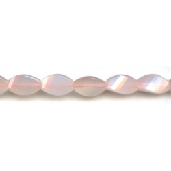 Pink Chalcedony 12x18 Strip-faceted Tri-Swirl