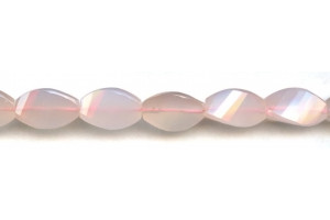 Pink Chalcedony 12x18 Strip-faceted Tri-Swirl