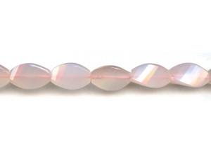 Pink Chalcedony 12x18 Strip-faceted Tri-Swirl