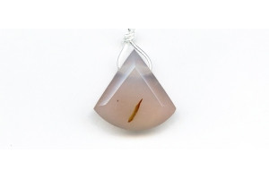 Pink Chalcedony 30x Faceted Pendant