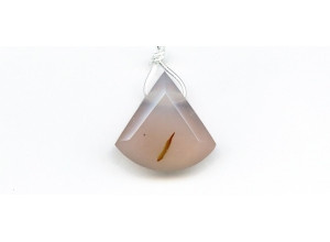 Pink Chalcedony 30x Faceted Pendant