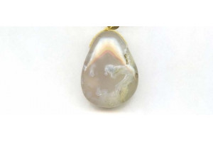 Pink Chalcedony 36x28 Pendant