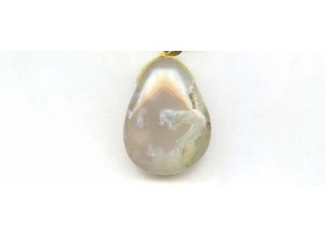 Pink Chalcedony 36x28 Pendant