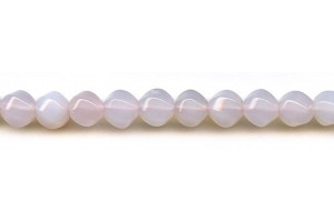 Pink Chalcedony 10mm Faceted Swirl