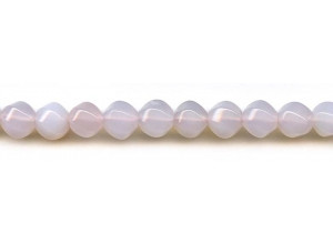 Pink Chalcedony 10mm Faceted Swirl