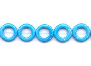 Turquoise Howlite 20mm Donut