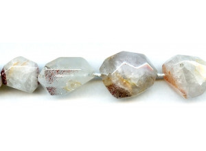 Lepidocrocite in Quartz 12-22x Faceted Nugget