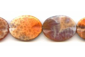 Crab Fire Agate 30x40 Waved Flat Oval