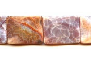 Crab Fire Agate 30x40 Waved Flat Rectangle