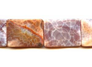 Crab Fire Agate 30x40 Waved Flat Rectangle