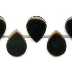 Black Obsidian 36x28 Flat Pear Drop