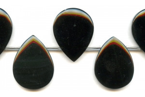 Black Obsidian 36x28 Flat Pear Drop