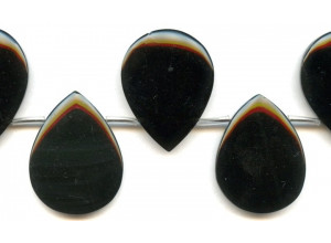 Black Obsidian 36x28 Flat Pear Drop