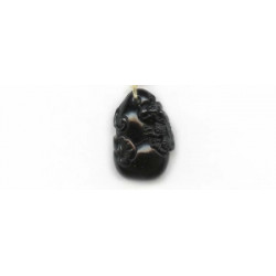 Black Obsidian 34x23 Pendant